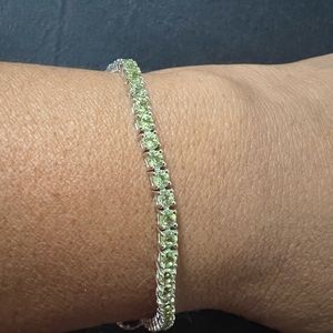 Adjustable tennis bracelet, Peridot. From QVC